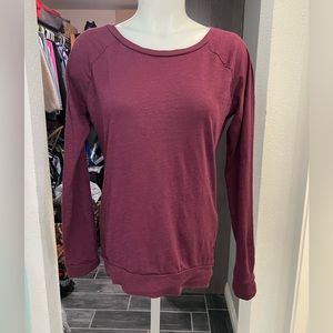 PINK Vs Burgundy Long Sleeve Top